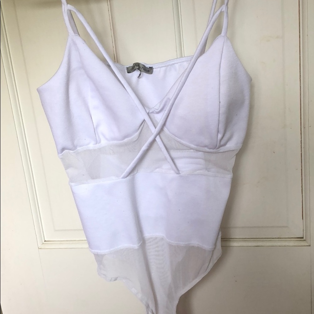 Size large white Charlotte Russe body suit